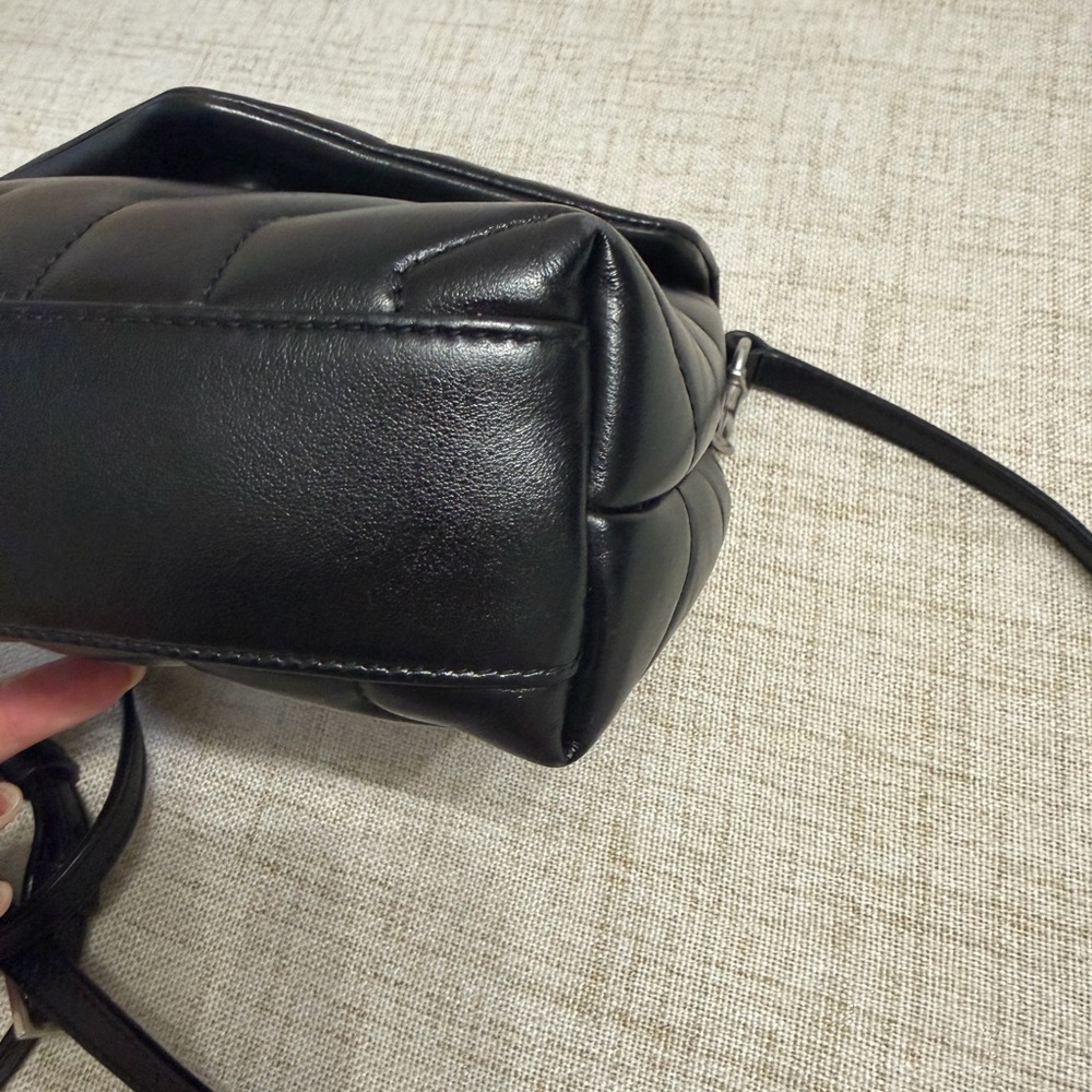 SAINT LAURENT Toy Loulou Calfskin Y Quilted Monogram Crossbody Bag - Picture 6 of 16